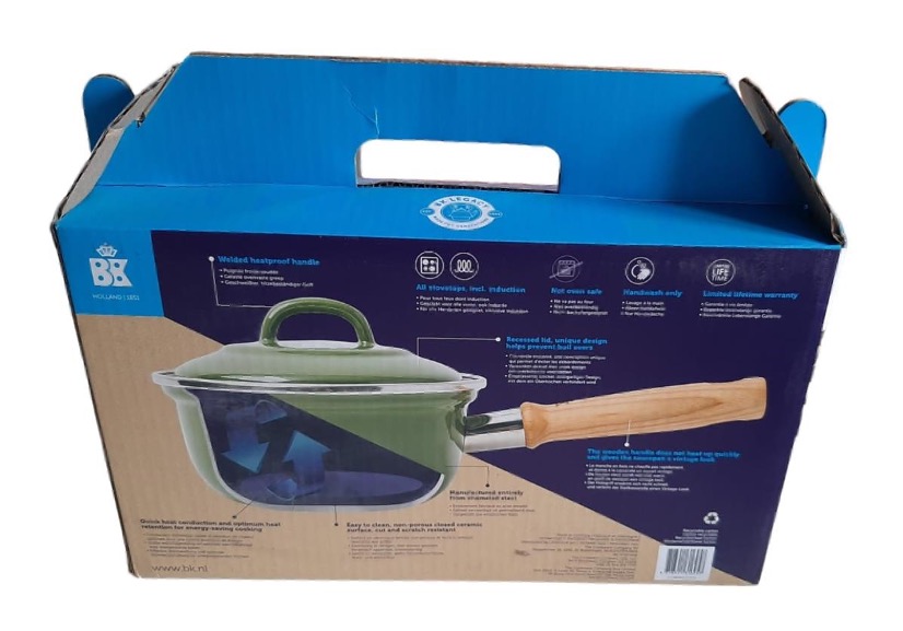 BK, Covered Saucepan 16cm, Indigo Collection, Cobalt Blue, Enameled Steel3