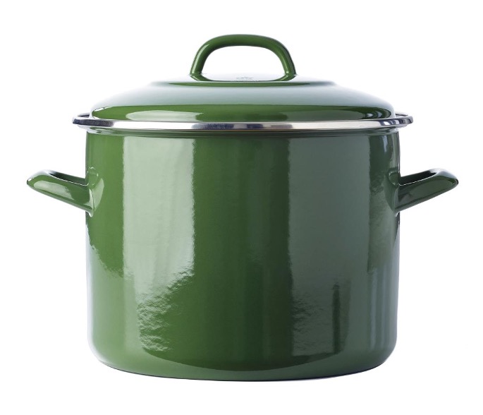 BK, Covered Stockpot 24cm 8,7L Indigo Collection, Green, Enameled Steel1