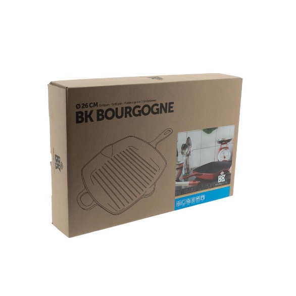 BK, Grill Pan 26cm Bourgogne, Chili Red, Cast Iron2