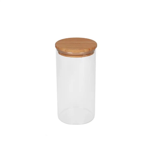 Brabantia Pure, Glass Storage Jar With Bamboo Lid 1,1L1