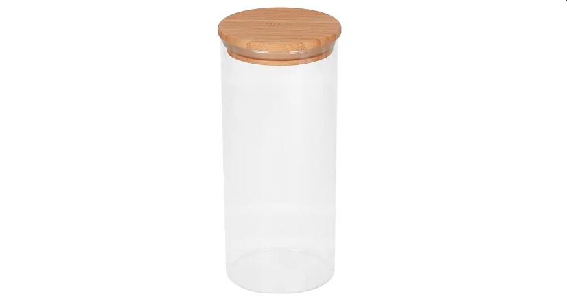 Brabantia Pure, Glass Storage Jar With Bamboo Lid 1,7L1