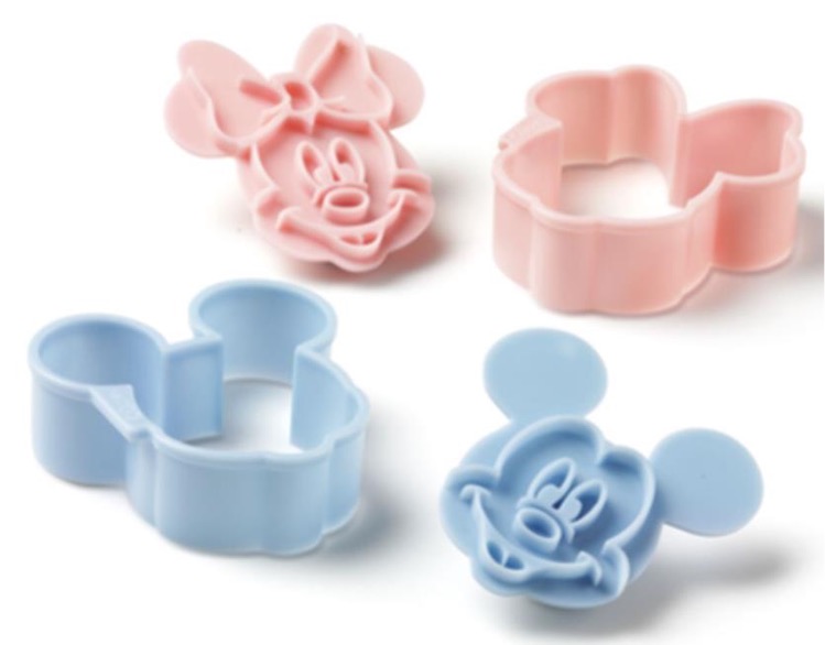 Disney, Cookie Cutter Stamp Set Mickey & Minnie Plastic