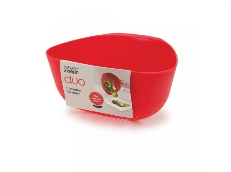 Joseph Joseph, Duo triangular colander - red2