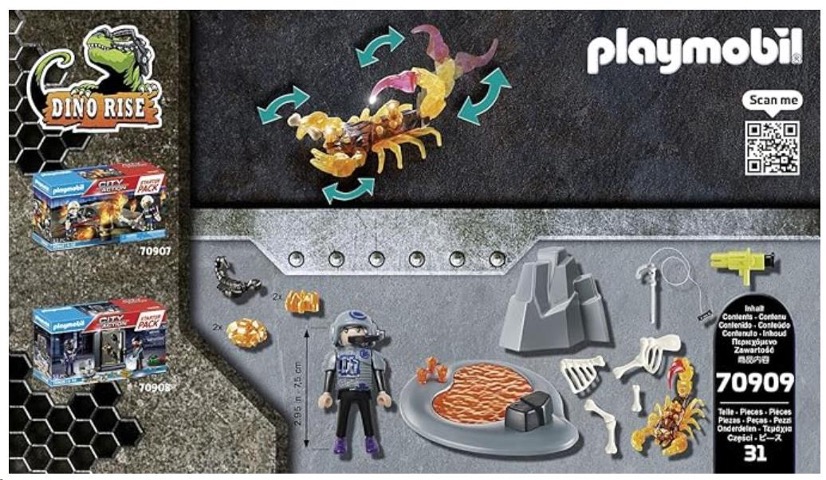 Playmobil, Starter Pack Agent with Fire Scorpion2